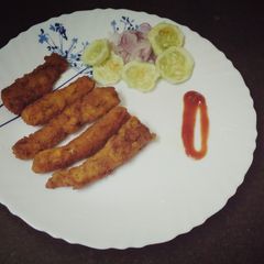 A picture of Chicken puff strips.