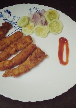 A picture of Chicken puff strips.