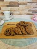 Bizcochitos de avena con mucha banana y pasas de uva