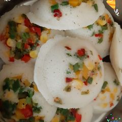 A picture of Rava Colorful Idli.