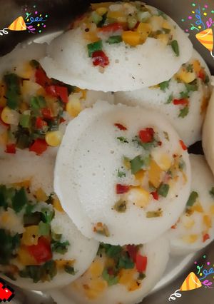 A picture of Rava Colorful Idli.