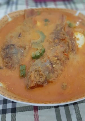 Foto resep Gulai ikan nila campur pare