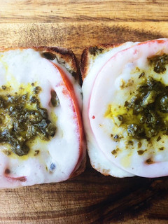 A picture of Pesto Cheese Toast.