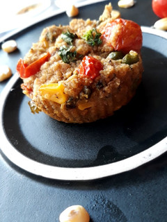 A picture of Oats Semolina Savoury Muffins.