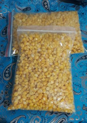 عکسی از دستور پخت و فریز کردن ذرت🌽