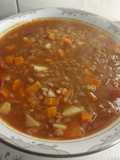 شوربة لسان عصفور بالخضار
