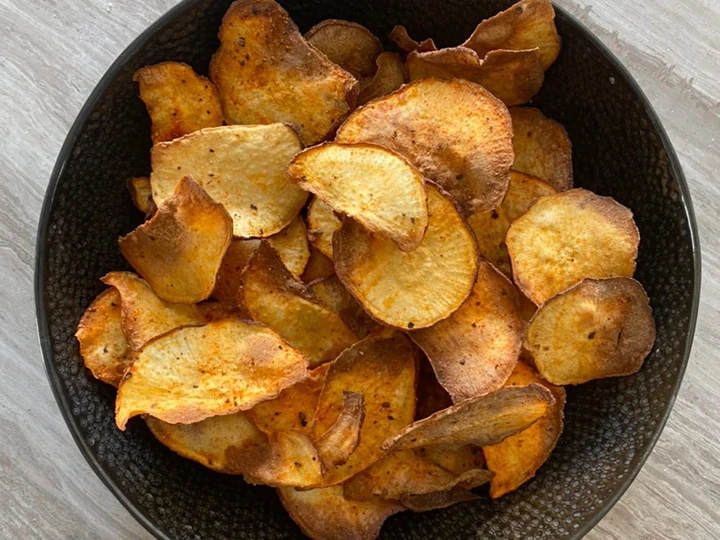 Easy Way Make Homemade sweet potato chips | Air fryer the Can Spoil the Tongue Tasty