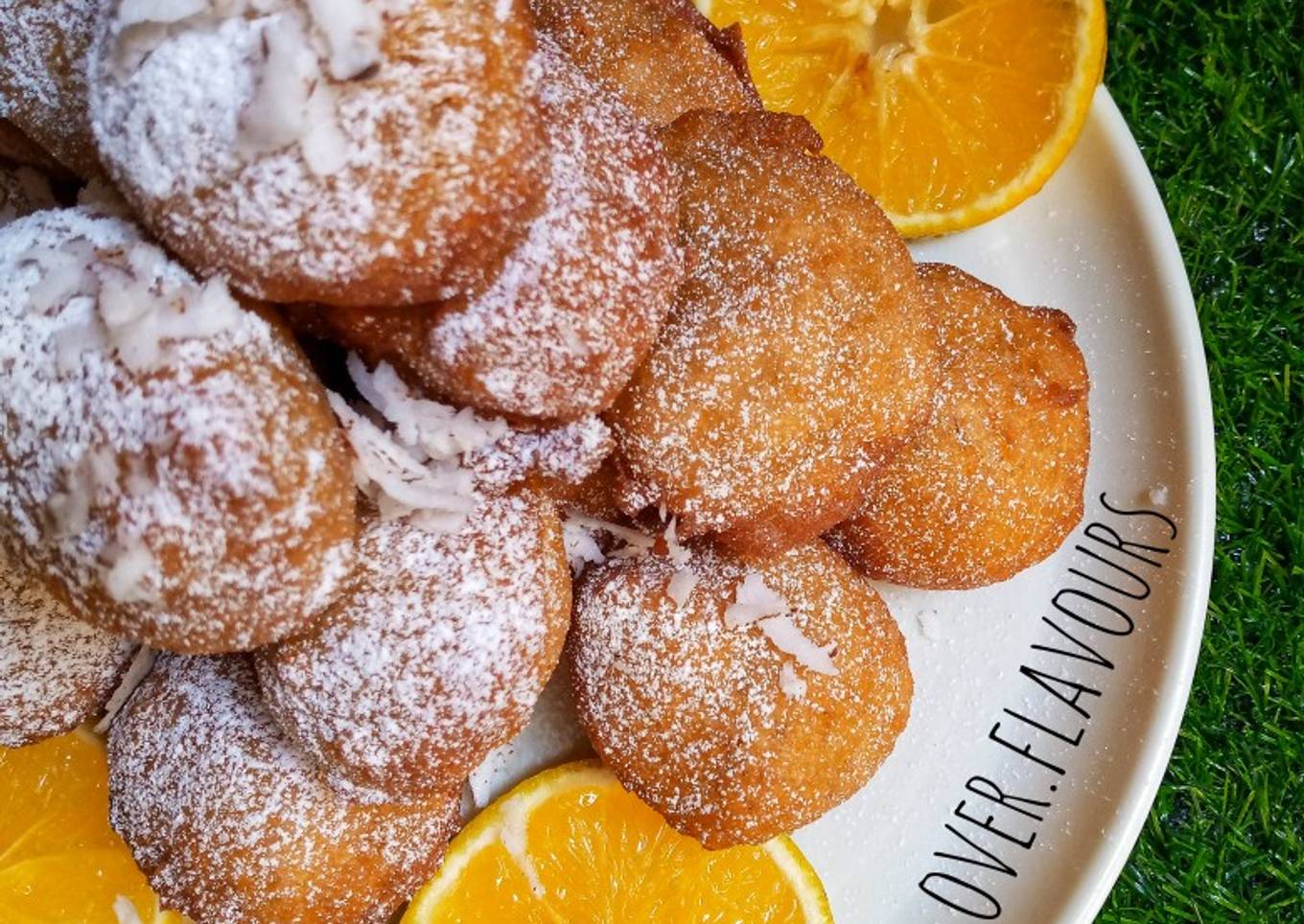 Coconut orange puff puff