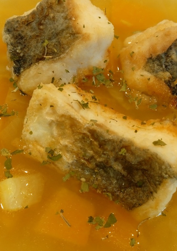 Una foto de Sopa de pescado frito