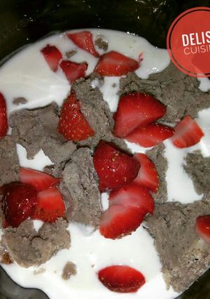 A picture of Strawberry flavored furaghurt.