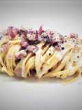 Tagliolini con radicchio trevigiano affogato nel Chianti, e crema di gorgonzola
