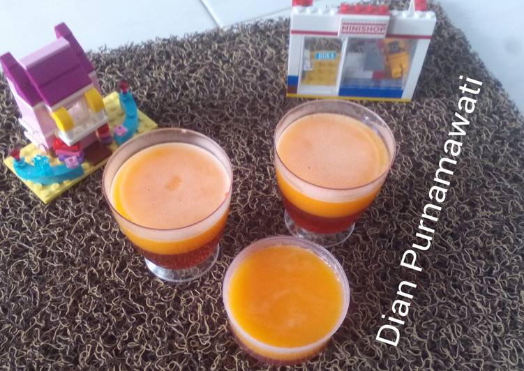 Puding mangga nutrijel coklat