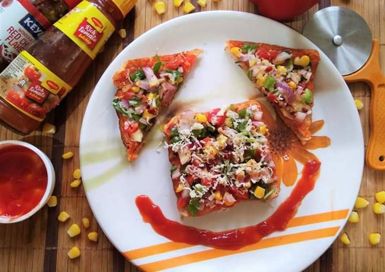 Recipe of Quick Tawa SweetCorn Bread Pizza