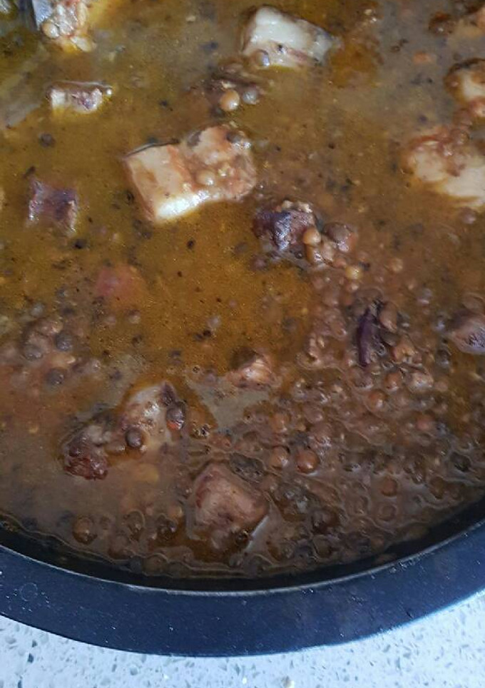 Una foto de Lentejas caseras con chorizo