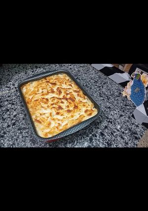 صورة لوصفة معكرونه بالبشاميل تحفه بجد،👌👌😋😋
