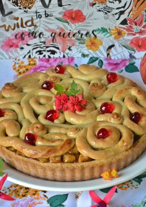 Una foto de Tarta de manzana y membrillo🍎