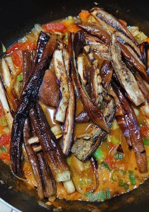 Foto resep Terung bakar curry
