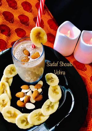 A picture of Banana Oats Smoothie #Ramazankitayari #CookpadApp.