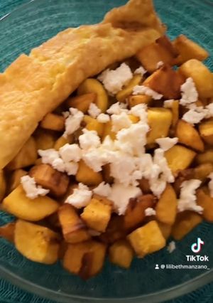 Una foto de Desayuno Fácil y rápido (Omelette y verde frito)