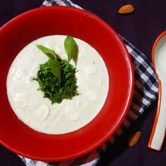 Almond Spinach Soup A picture of Almond Spinach Soup.
