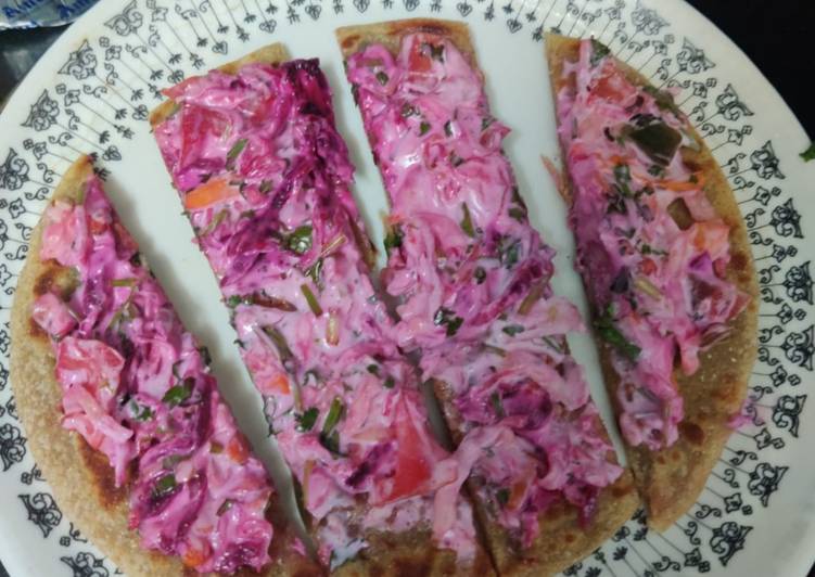 Purple roti pizza