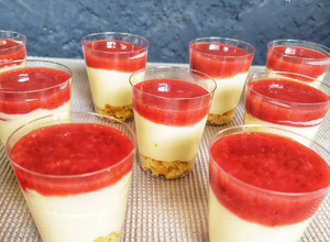 Una foto de Shots de cheesecake