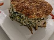Una foto de budín de acelga saludable