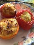 Pimentones rellenos de tortilla de patata (papas)