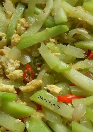 Foto resep Tumis Labu Siam Telur Orak Arik