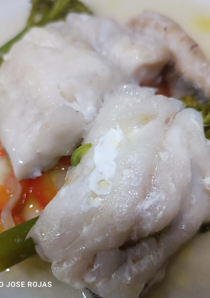 Una foto de Merluza en papillote