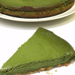A picture of Baked Matcha Cheesecake.
