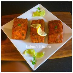 A picture of FRIED SALMON Steak:.
