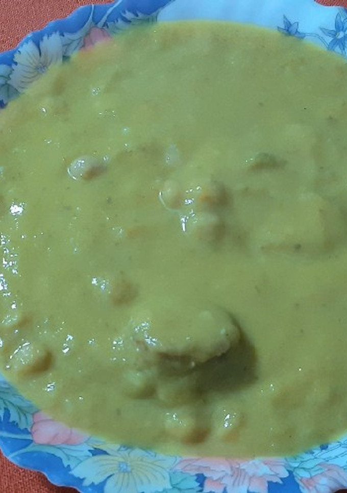 Una foto de Puré de verduras con garbanzos