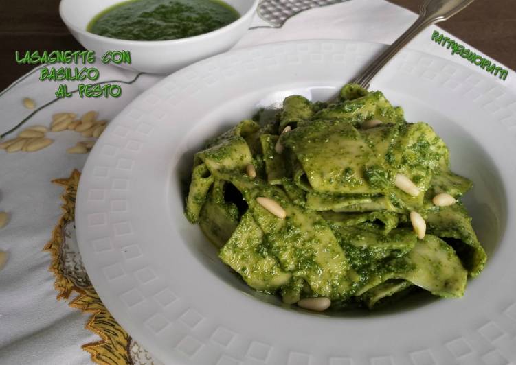 Lasagnette con basilico al pesto