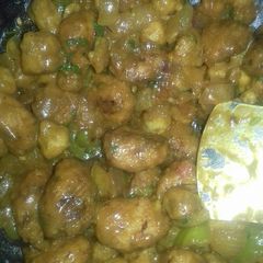 A picture of Cabbage Manchurian.