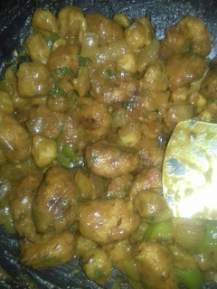 A picture of Cabbage Manchurian.