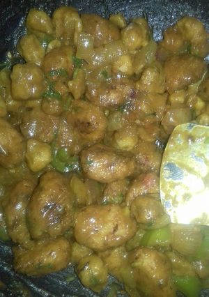 A picture of Cabbage Manchurian.