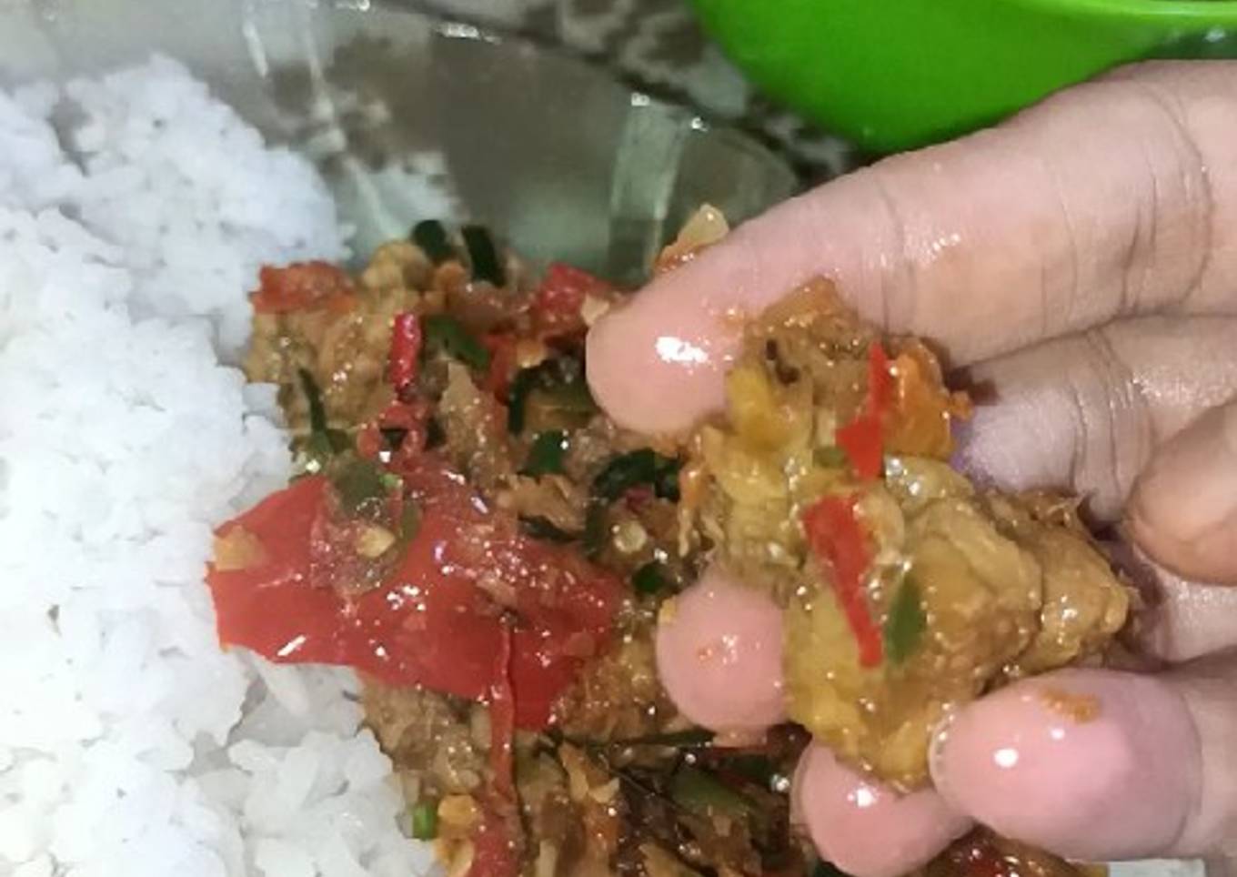 Sambel tempe geprek
