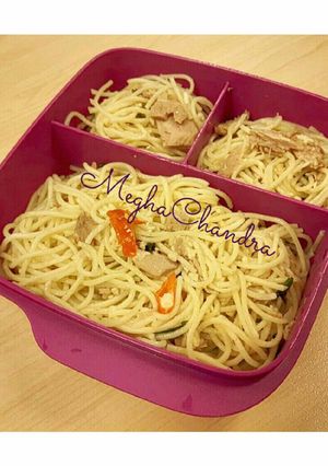 Foto resep Spaghetti Tuna Aglio Olio