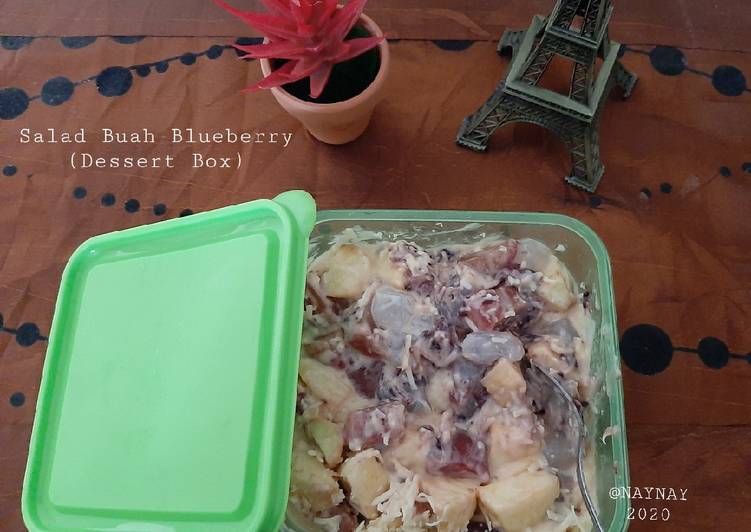 Cara Termudah Membuat Salad Buah Blueberry (Dessert Box) Bikin Manjain Lidah