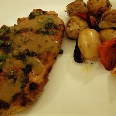A picture of Chicken steak with Pepper Sauce#charityrecipe.