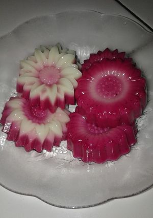 Foto resep Puding buah naga dan roti tawar