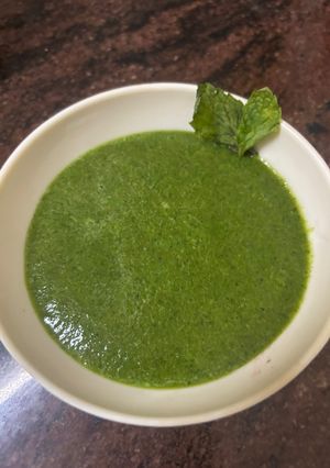 A picture of Pudina chutney.