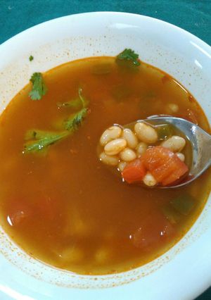 Una foto de Alubias a la mexicana