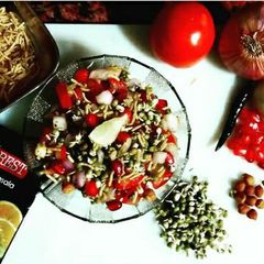 A picture of Sprout chaat.