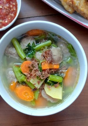 Foto resep 190. Sop Buncis Wortel Kentang Bakso
