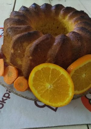 Una foto de Bizcocho de naranjas con zanahorias