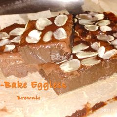 A picture of No-Bake Eggless Brownie.