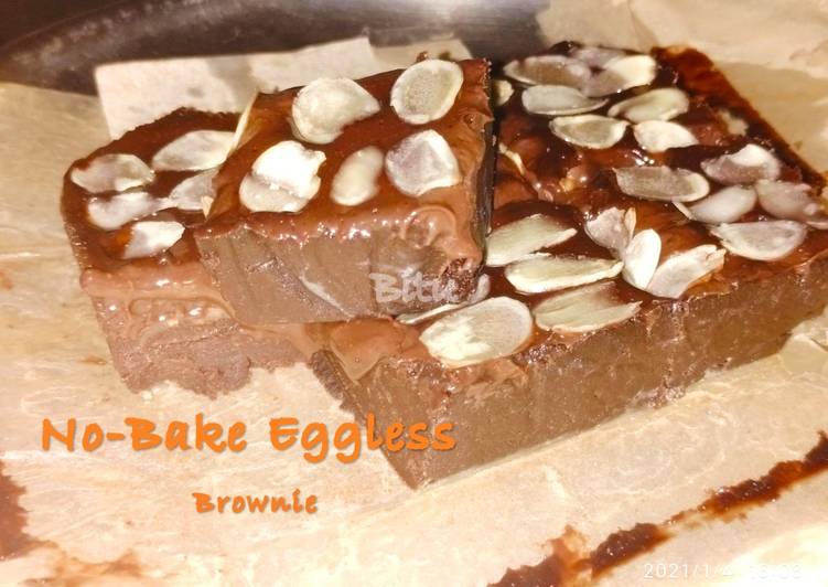 No-Bake Eggless Brownie