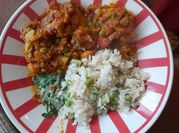 A picture of coconut milk vegetarian curry